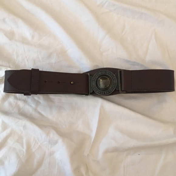 BURBERRY BROWN LEATHER BELT - Picture 4 of 4